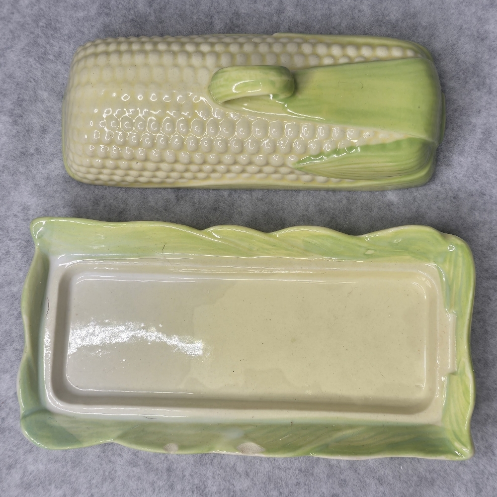 Vintage Ceramic Corn on the Cob Butter Dish - Farmhouse Kitchen Decor - Picture 6 of 13